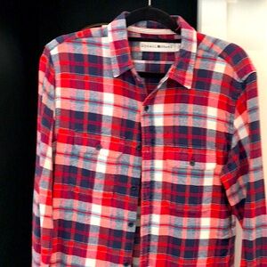 The Normal Brand Red Blue White & Gray Casual Button Down Shirt